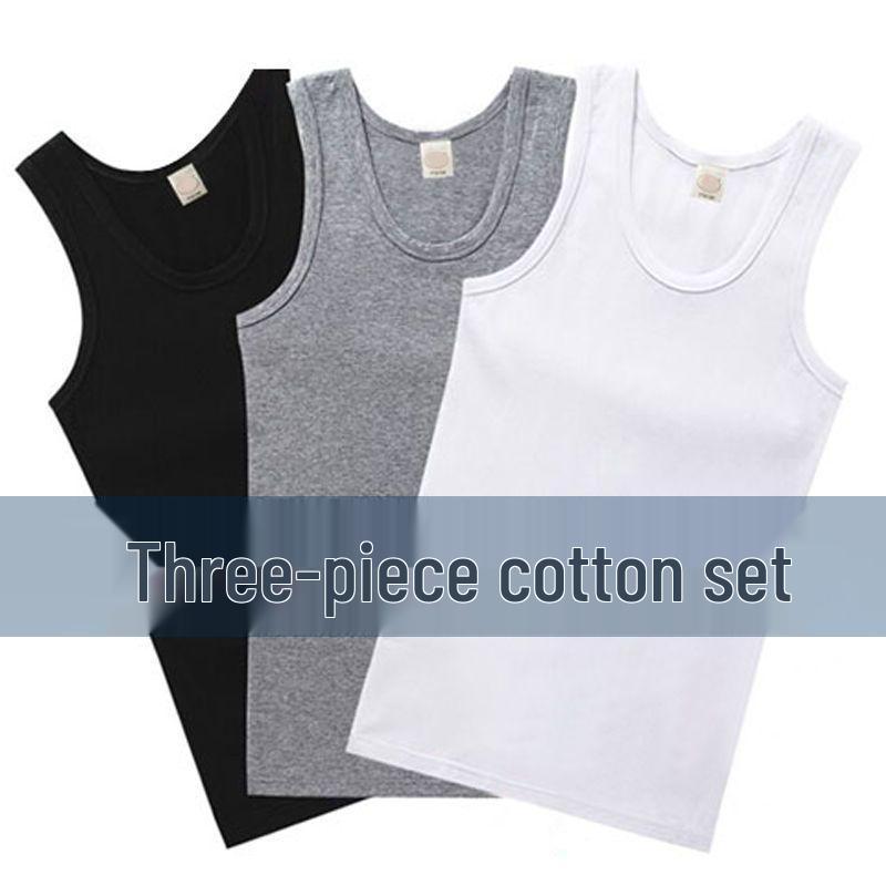 Men's Slim Fit Two-Stripe Quick-Dry Cotton Tank Top