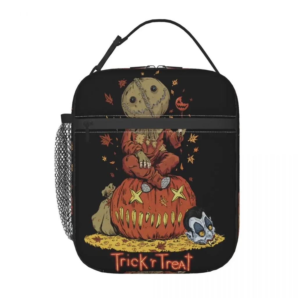 Horror Halloween Film Thermal Insulated Lunch Bag Treat Sam Portable Lunch Tote for School Office Multifunction Food Box