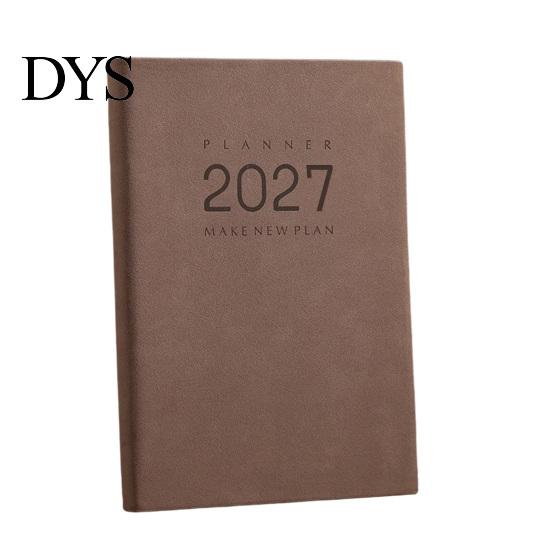 2027 Daily Planner Monthly Agenda, Vintage Sheepskin Texture Cover, Thick Paper Journal Notebook Book for Business Office And Personal Academic Task