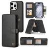 iPhone 16 Pro Multifunction Wallet Leather Case with Detachable Magnetic Cover