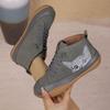 Damen Schneestiefel Neuer Wintertrend Stiefeletten Damen Leichte Outdoor Flache Schuhe Frau Mode Bequeme Schnürschuhe