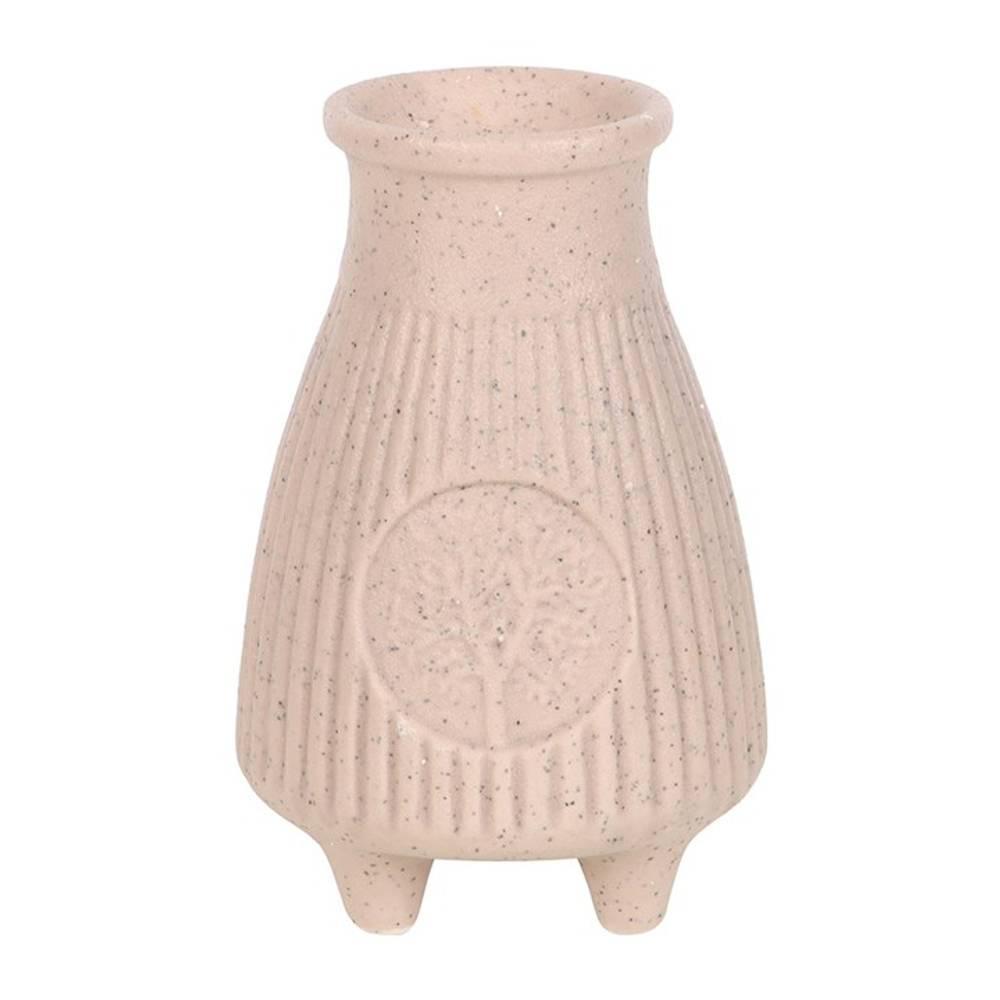 Something Different Greige Ribbed Incense Holder