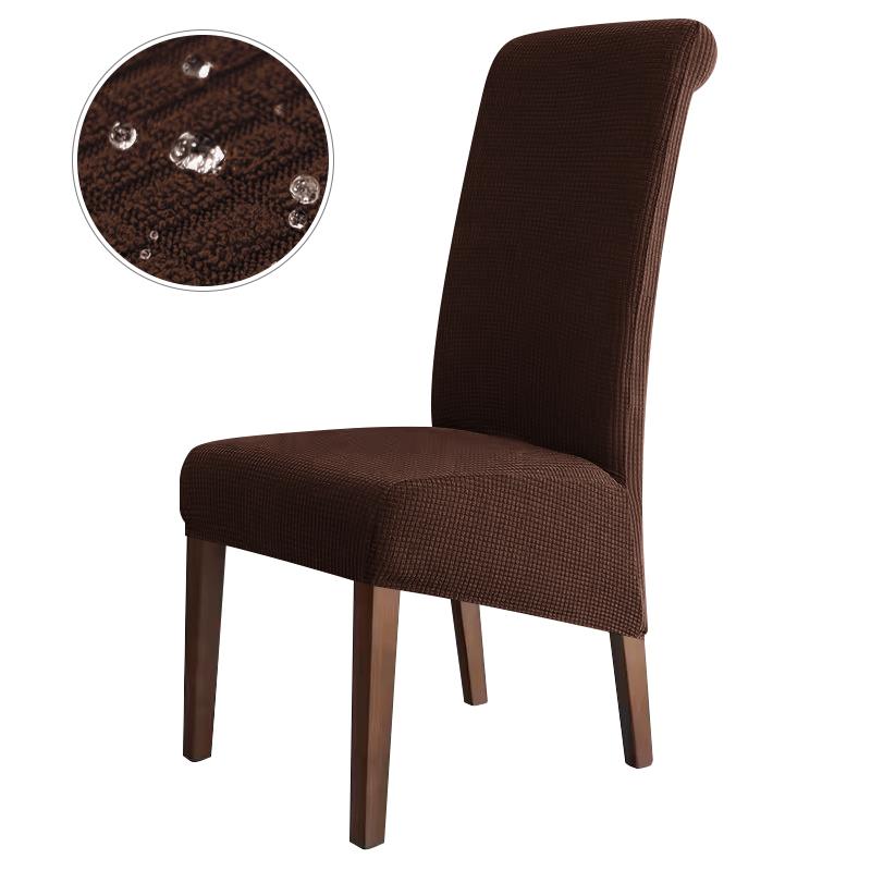 Water Repellent High Back Chair Cover Jacquard Stretch Xl Size Chair Covers For Dining Room Anti-Dirty Easy Care Seat Protectors