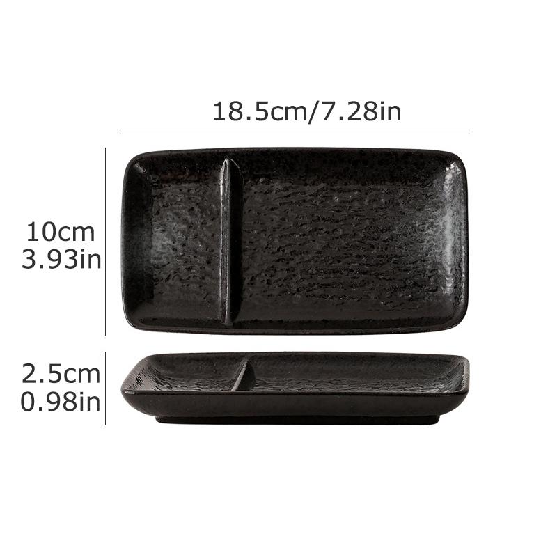 1PC Japanese Style Exquisite Plate Modern Sushi Tray Practical Ceramic Multi Compartment Plate