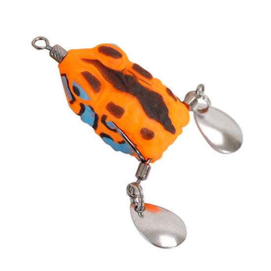 

2.7CM/3.2G Мини Мягкая Лягушка Приманка с Беспроволочным Крючком Спиннер Лезвие ПВХ Искусственный оранжевый