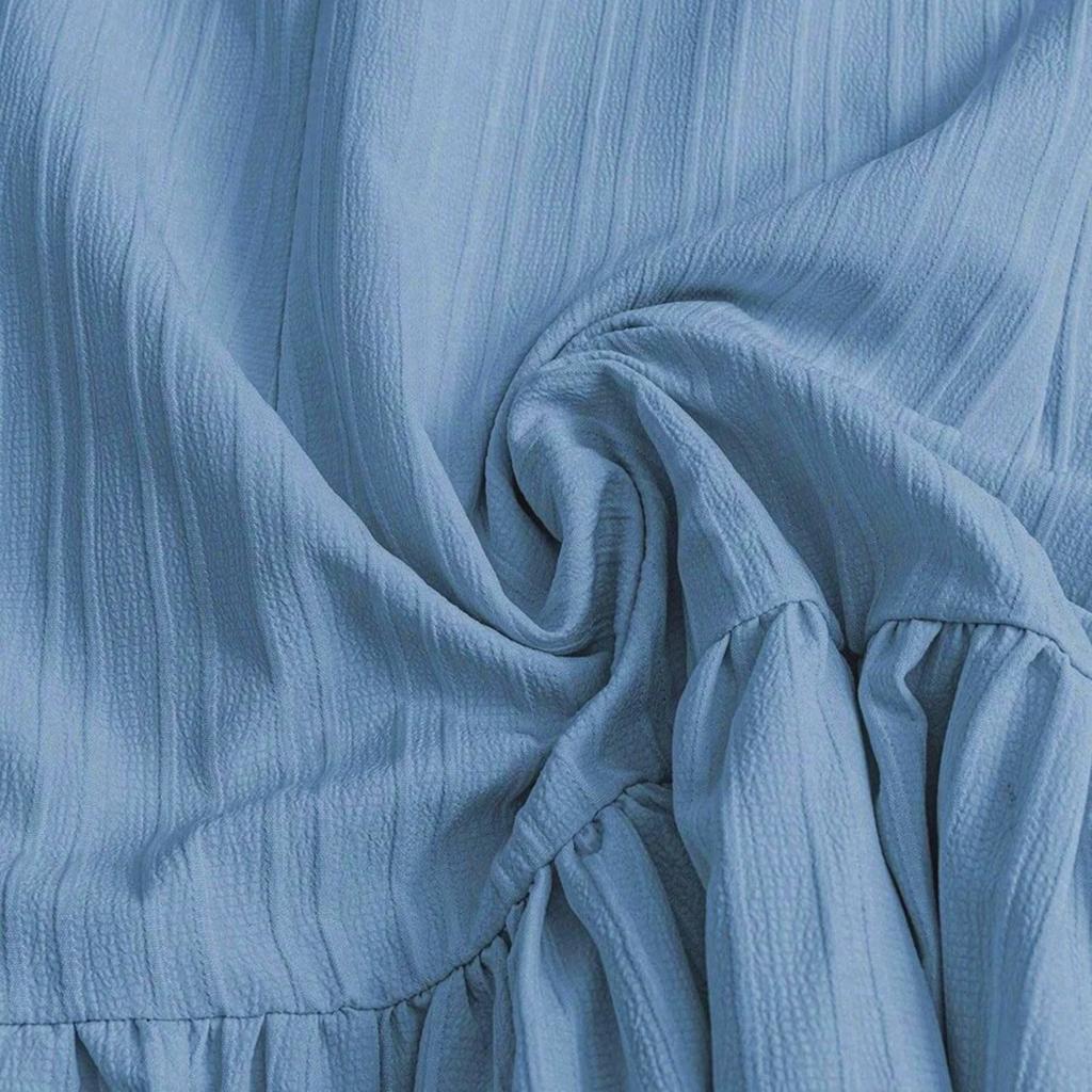 Sleeveless A-Line Dress for Women Ribbed Texture Casual Summer Dress with Ruffle Hem Lightweight and Comfortable Design