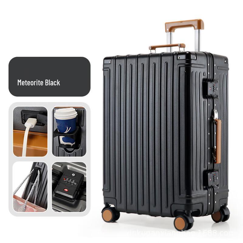 Li Shen Color-Block Multi-functional Luggage 24-inch