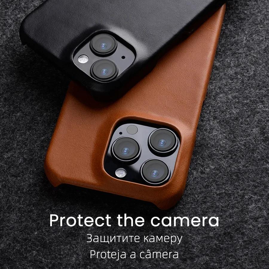 Melkco 100% Oil Wax Genuine Leather Case for iPhone 14 15 16 Pro Max Plus Premium Luxury Cases Business Pull-up Cow Phone Cover