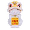 Plastic Solar Lucky Cat Ornament Red & Yellow Car Dashboard Cat Decor  Car Interior Decor