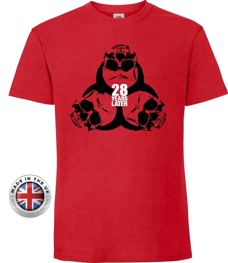 28 Years Later Tshirt Horror T Shirt Zombie Red Bio Tshirt UnisexLadies Fitted S