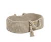 Cesta de Algodão Estilo Boho para Bonecas - Bege Claro