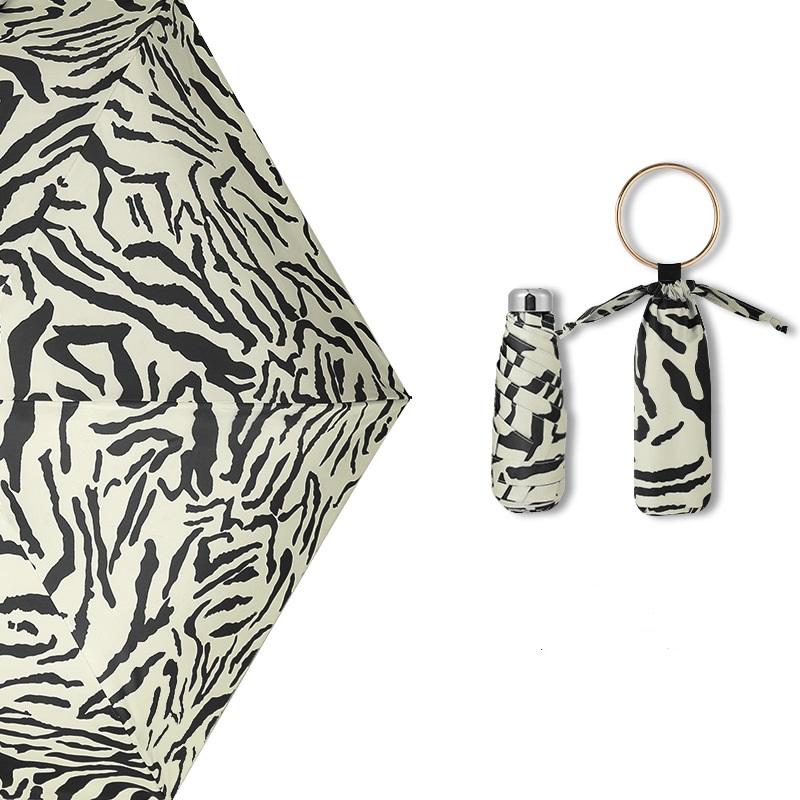 Mini Pocket Rain Umbrella 6 Ribs Luxury Women Umbrellas Printed Bracelet Anti UV Parasol Fashion Sun Protection Small Umbrella