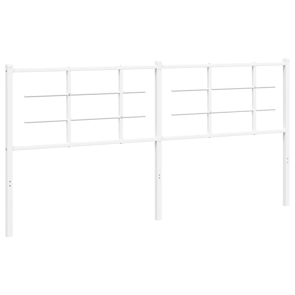 Vidaxl Metalowe Wezgłowie, Białe, 180 Cm