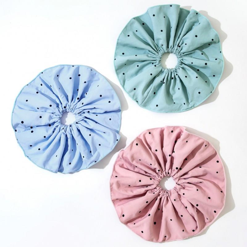 25cm Oversized Polka Dot Hair Tie Women Korean Style Mesh Scrunchie Bow Headband Accessory Ponytail Sweet Minimalist