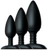 Set of 3 Black Silicone Trio Nexus Plugs - Nexus - Beginner Plugs & Kits