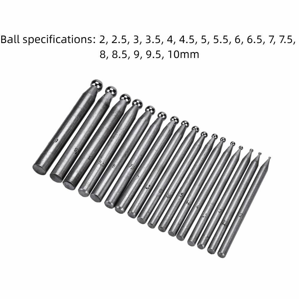 17Pcs Semicircular Doming Anvil Premium Quality Bead Forming Tool Doming Punch Goldsmith Processing