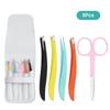 4/5 Pcs Eyebrow Tweezer Colorful Hair Beauty Fine Hairs Puller Stainless Steel Slanted Eyebrow Clippers Removal Makeup Tools