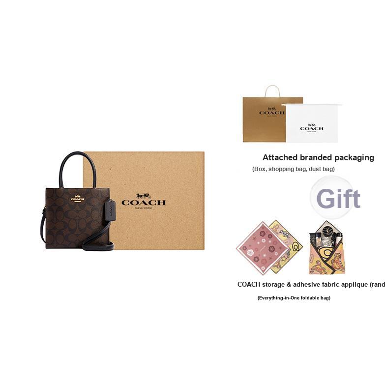 Coach Cally 17 Classic Monogram PVC Music Score Bag Shoulder Crossbody Handbag Mini Women Bags Black Brown 5693-IMAA8