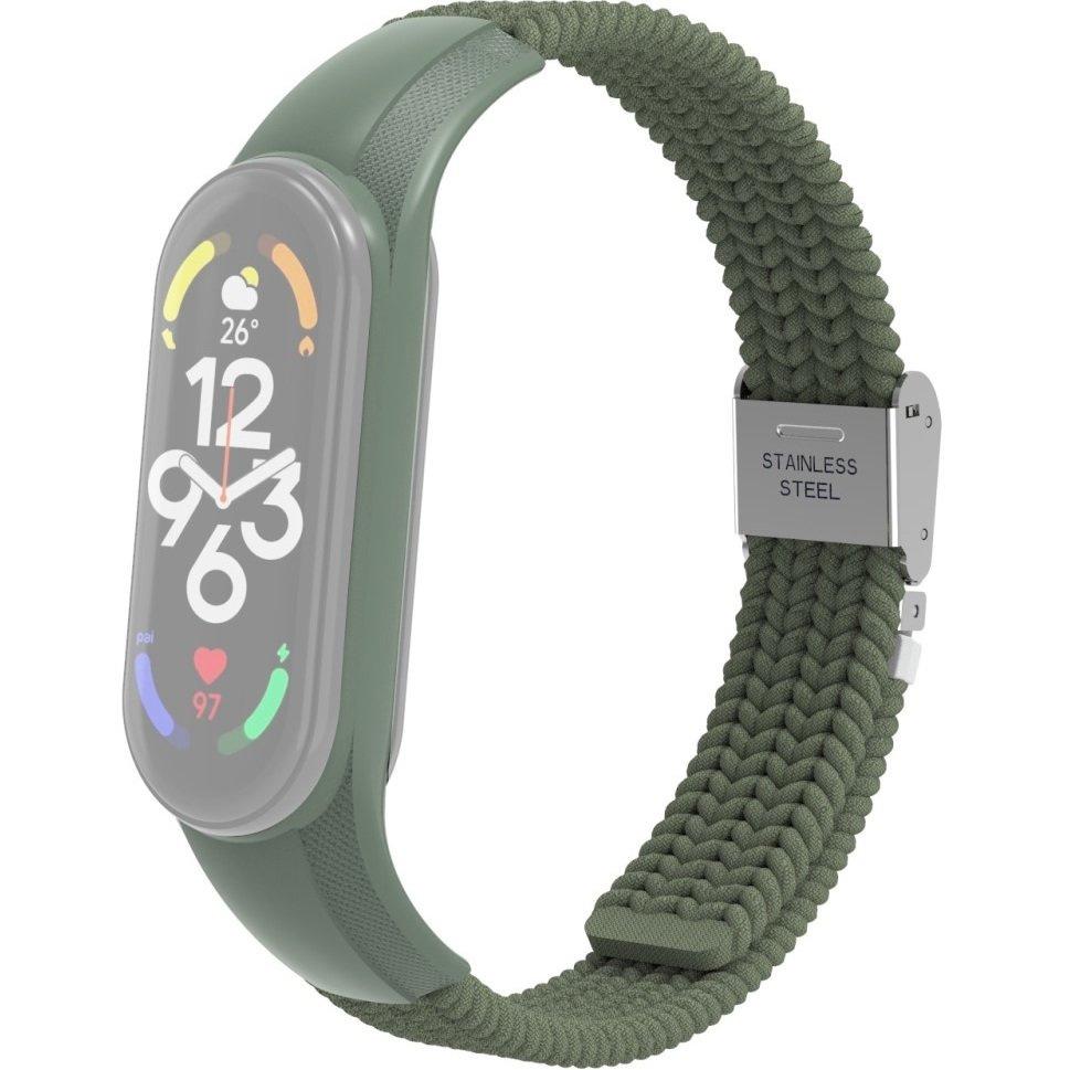 Nylon Strap for Xiaomi Mi Band 5/6/7/7 NFC, Green