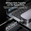 USB4 Cable 80Gbps 240W 4K 144Hz Type C Fast Charging Thunderbolt 3 USB 4.0 USB C To C Data Transfer Cable For Laptop