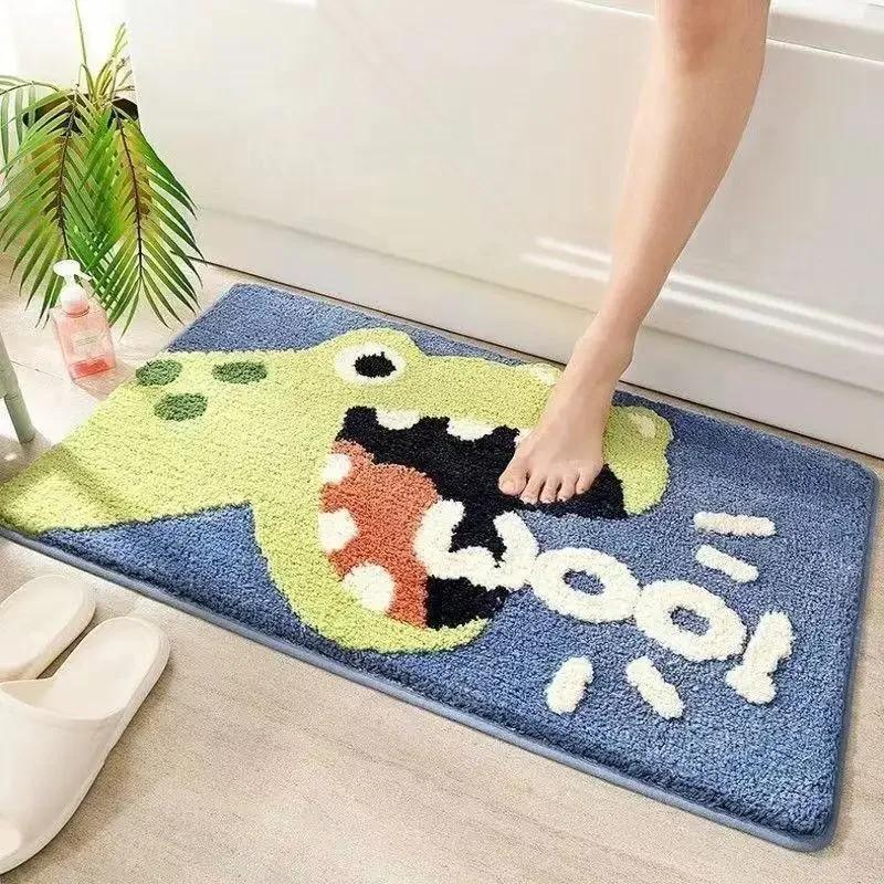 Super Soft Cartoon Plush Floor Mat Wear-resistant Water-absorbing Carpet Bathroom Water-absorbing Non-slip Floor Mat Home