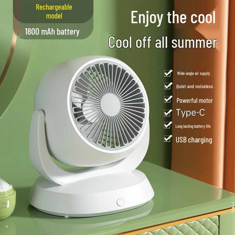 Compact USB-Powered Desktop Air Circulator Fan