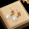 Women's Small Pearl Earrings Dangling Pearl Drop Earrings for Bridesmaids Jewelry PearlEar Rings WeddingEarrings