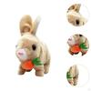 Electric Bunny Plush Toy Interactive Rabbit Creative Holiday Gifts Realistic Stuffed