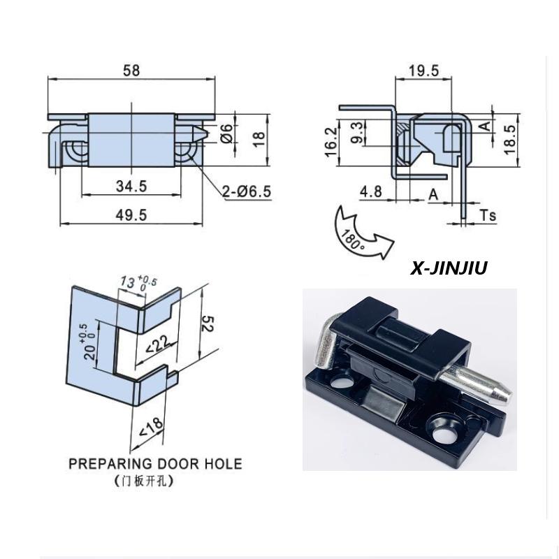 Verlängerung und Verbreiterung von Zinklegierungs-Scharnier mechanische Ausrüstung elektrische Schranktür-Scharnier