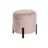 DKD Home Decor-Footstool DKD Home Decor Black Pink Metal Velvet 42 X 42 X 42 Cm