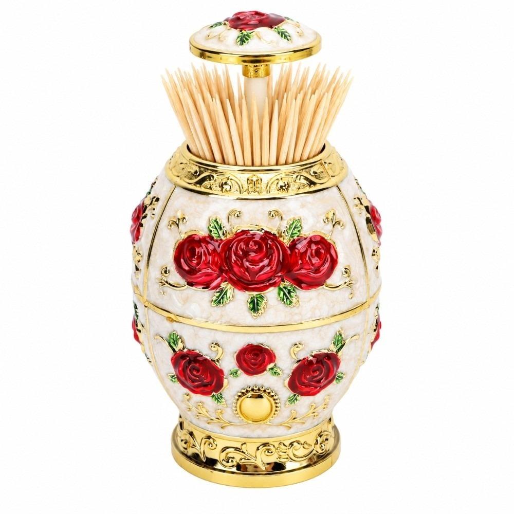 1pcs Hand Press Retractable Automatic Toothpick Dispenser For Dining Table