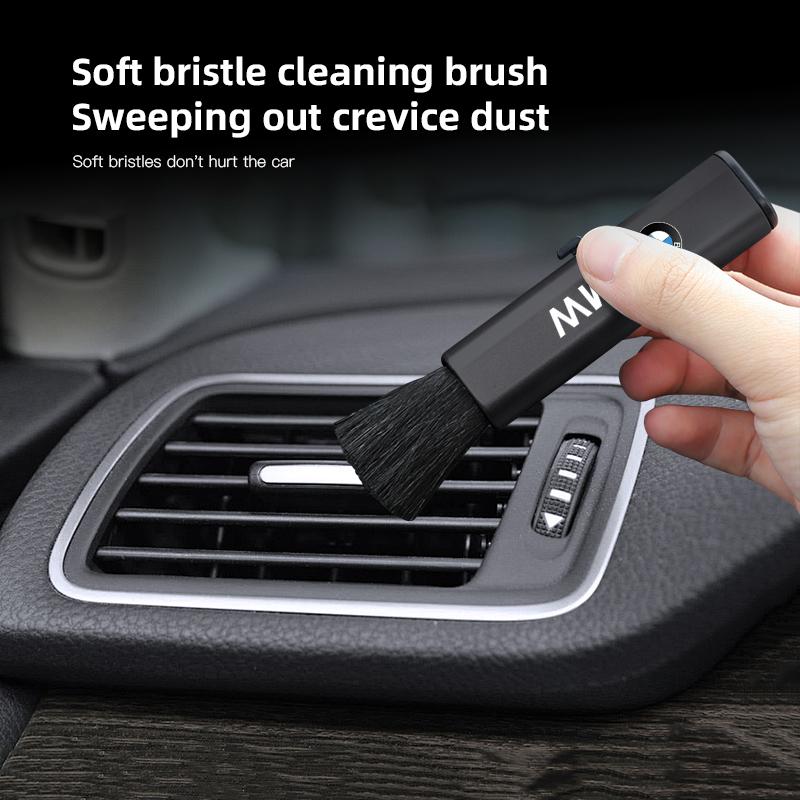 For BMW X1 X2 X3 X5 X4 X6 X7 iX3 F20 F10 F07 E70 E4 Telescopic Brush Car Cleaning Tools Retractable Soft Wool Brush Keychain
