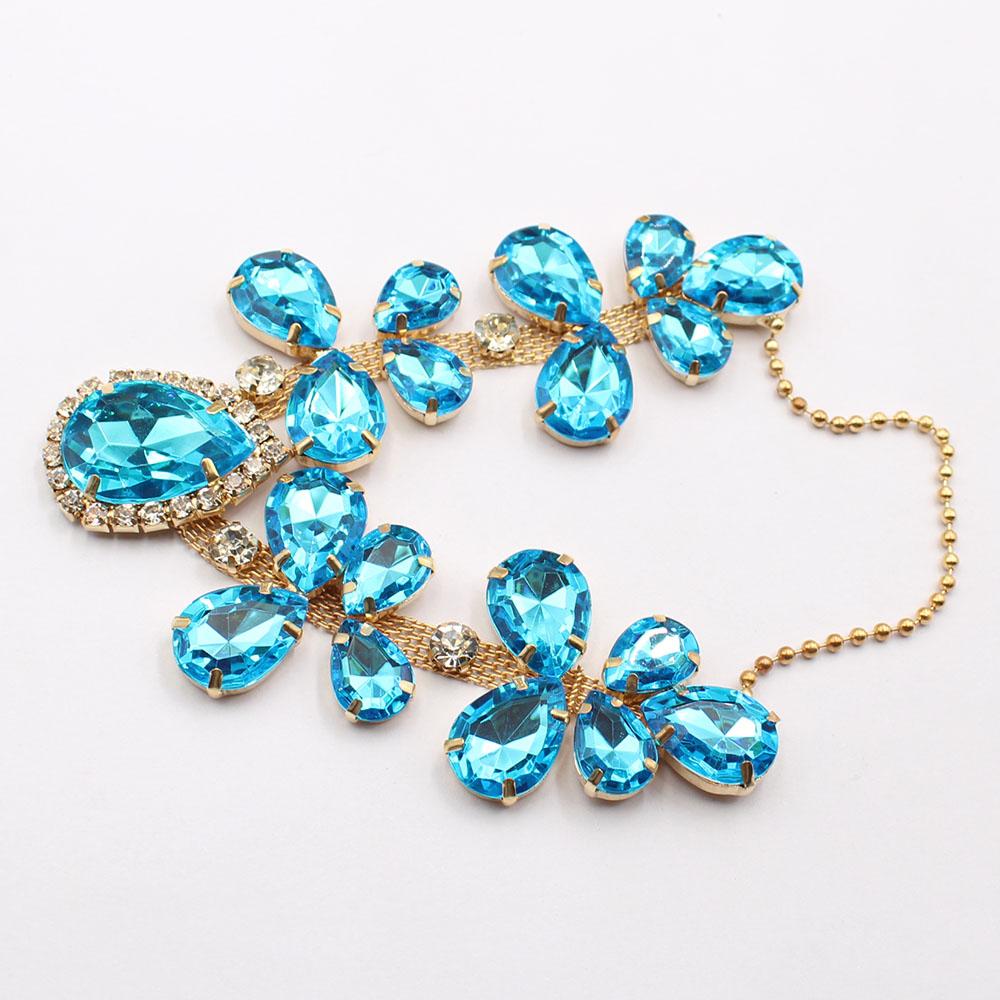 New 1 Piece 100 * 120mm Metal Summer DIY Bikini Beach Flip Flops Chain Rhinestone Decoration