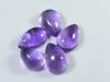 15Cts. Natural Amethyst Pear Crytsal Cabochon Gemstone 05Pcs Lot 08X12MM RQ-1785