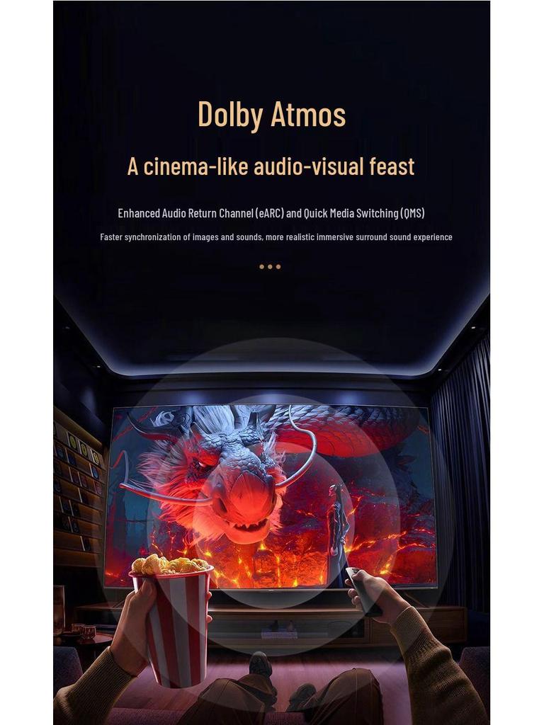 HDMI 2.1 Optical Fiber Cable for 4K/8K High-Definition Video, Monitor, TV, and Projector Connection Extension