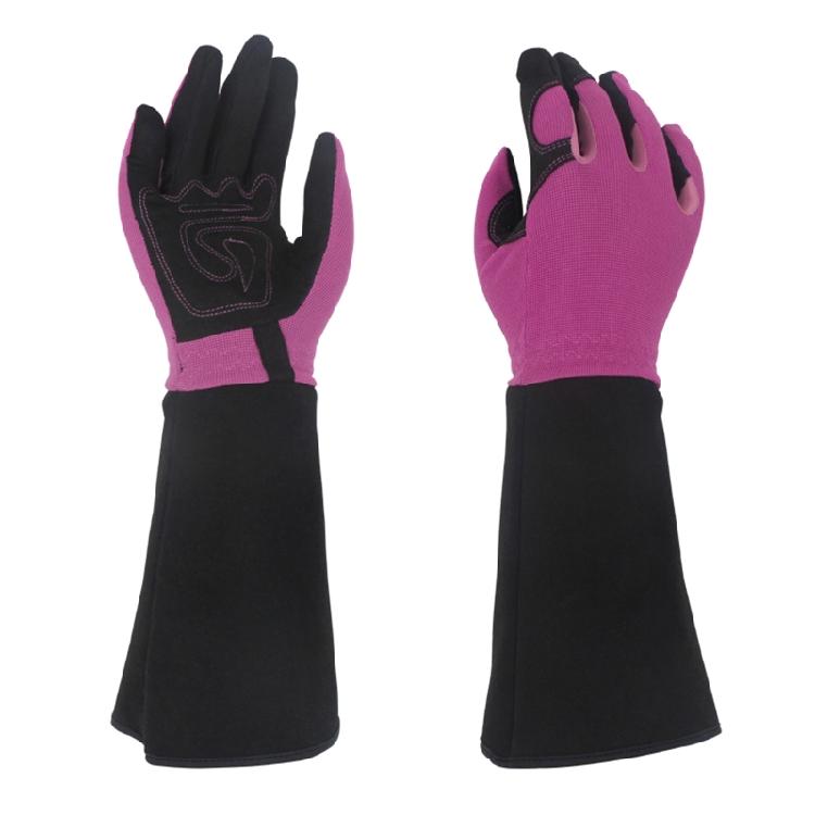 Long Sleeve Leather Gardening Gloves Rose Pruning Floral Gauntlet- Garden Gloves