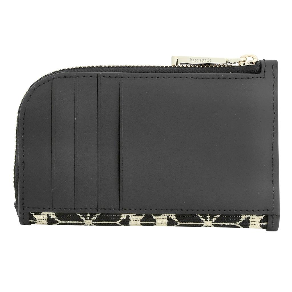 Kartenetui K7840 250 Reißverschluss-Kartenetui Creme Schwarz Schwarz [Kate Spade] [Artikel]