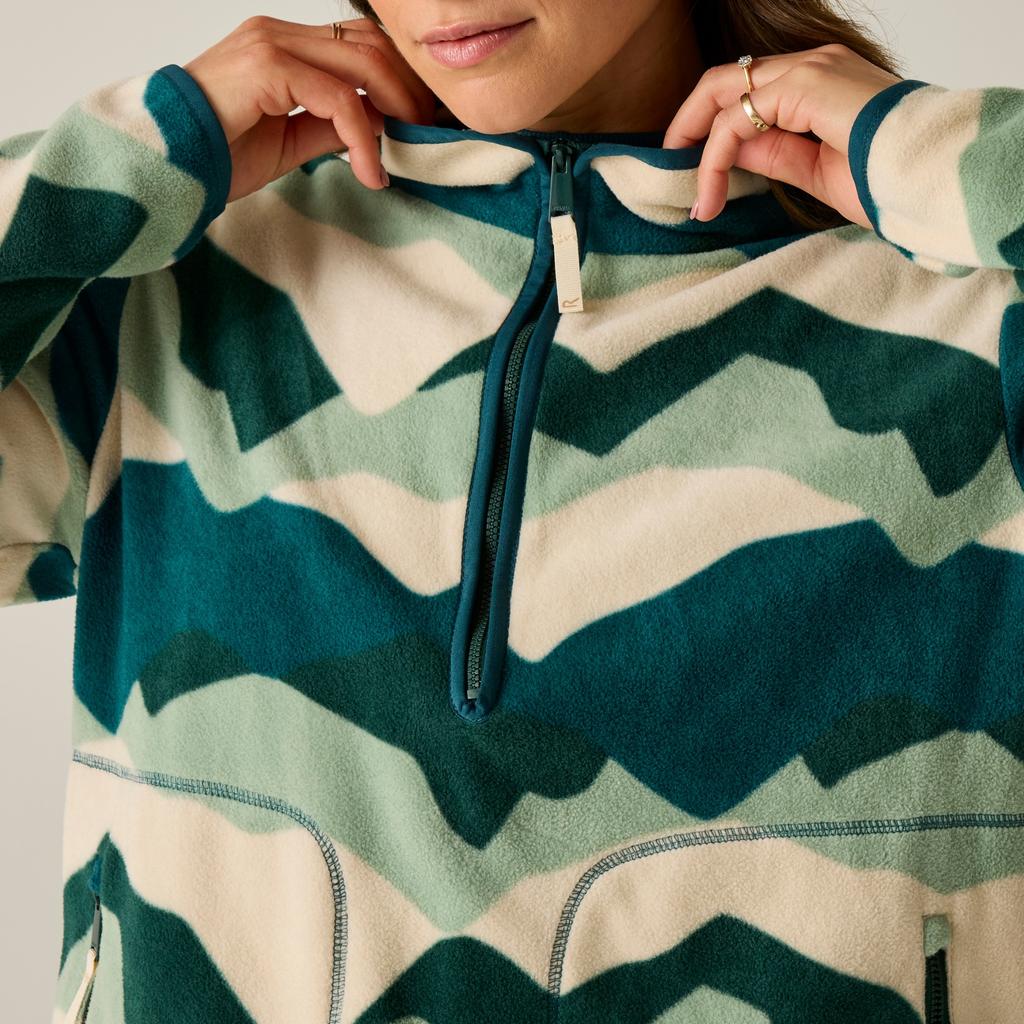 Regatta Womens/Ladies Frankie Abstract Mountain Quarter Zip Fleece Top