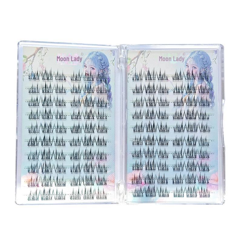 

Yue Jiao Niang Подсолнух Двухточечные Натуральные Накладные Ресницы - Черное Основание, Сегментированный Дизайн, Фотогеничный Финиш