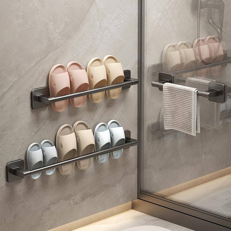 Portasciabatte da Bagno Senza Foratura Portasciabatte da Parete Slipper Storage Rack Camera da Letto Bagno Doccia Appendi Ciabatte da Bagno Organizzatore Babouche