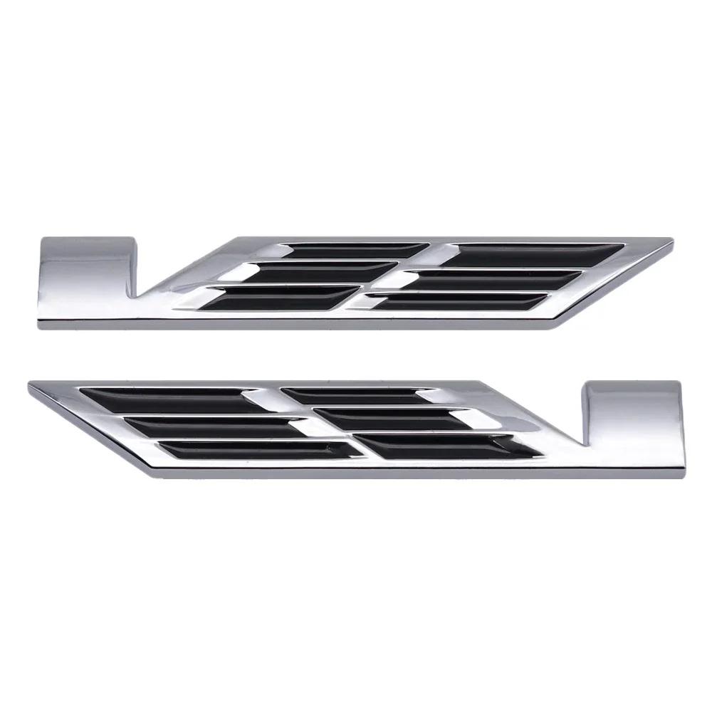 cvnqbg1 2Pcs 3D Metal V Logo Side Badge Stickers For Cadillac Escalade CTS ATS Eldorado XT4 XT5 XT6 CT4 CT5 CT6 Exterior Accessories