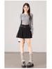 2025 Versatile College Style High Waist Pleated Skirt with Double Belt - Slimming & Anti-Exposure