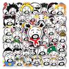 50pcs Waterproof Dumb Face Emoji Stickers for Creative Planning and Decoration