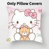 Hello Kitty Plush Pillow Cover With Soft Peach Skin Fabric For Bedroom And Couch Decor