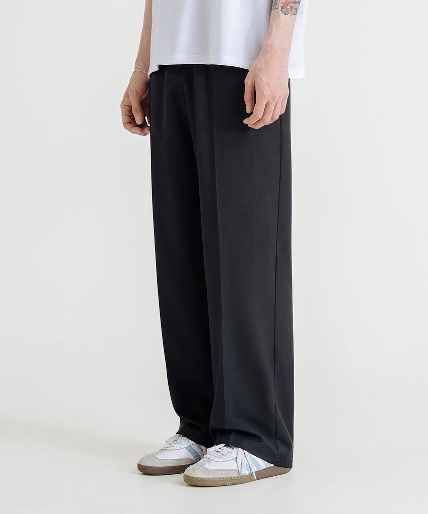 LEMAIN SECOND Easy Semi-Wide Banding Slacks [Charcoal]