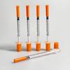 1ml Hand-Push Plastic Syringe with Scale and Screw Cap, Fixed Needle, Disposable Feeder.