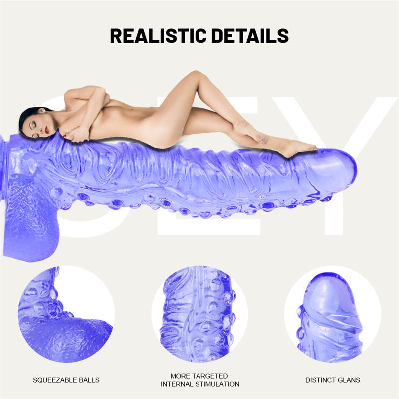 Female Artificial Dildo Crystal Transparent Dildo Adult Masturbator