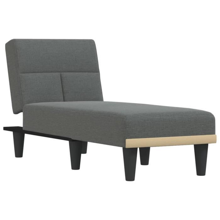 VidaXL Chaise Longue Dark Grey Fabric 352817