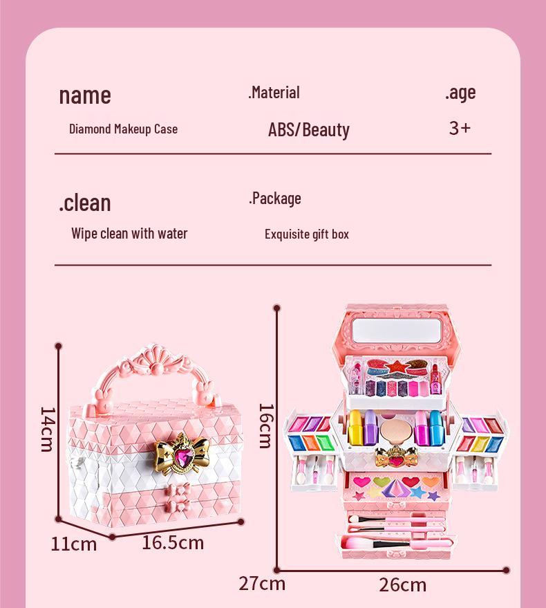 Children's Makeup Toy Set: Nail Polish, Lipstick, and Girl's Cosmetics Box - Perfect Birthday Gift