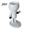 Smooth Surface Flowerpot Fun Workout Figure Planter, Modern Resin Treadmill Runner Plant Pot, Dumbbell Cute Head Pot Body Builder Holder, Planter for